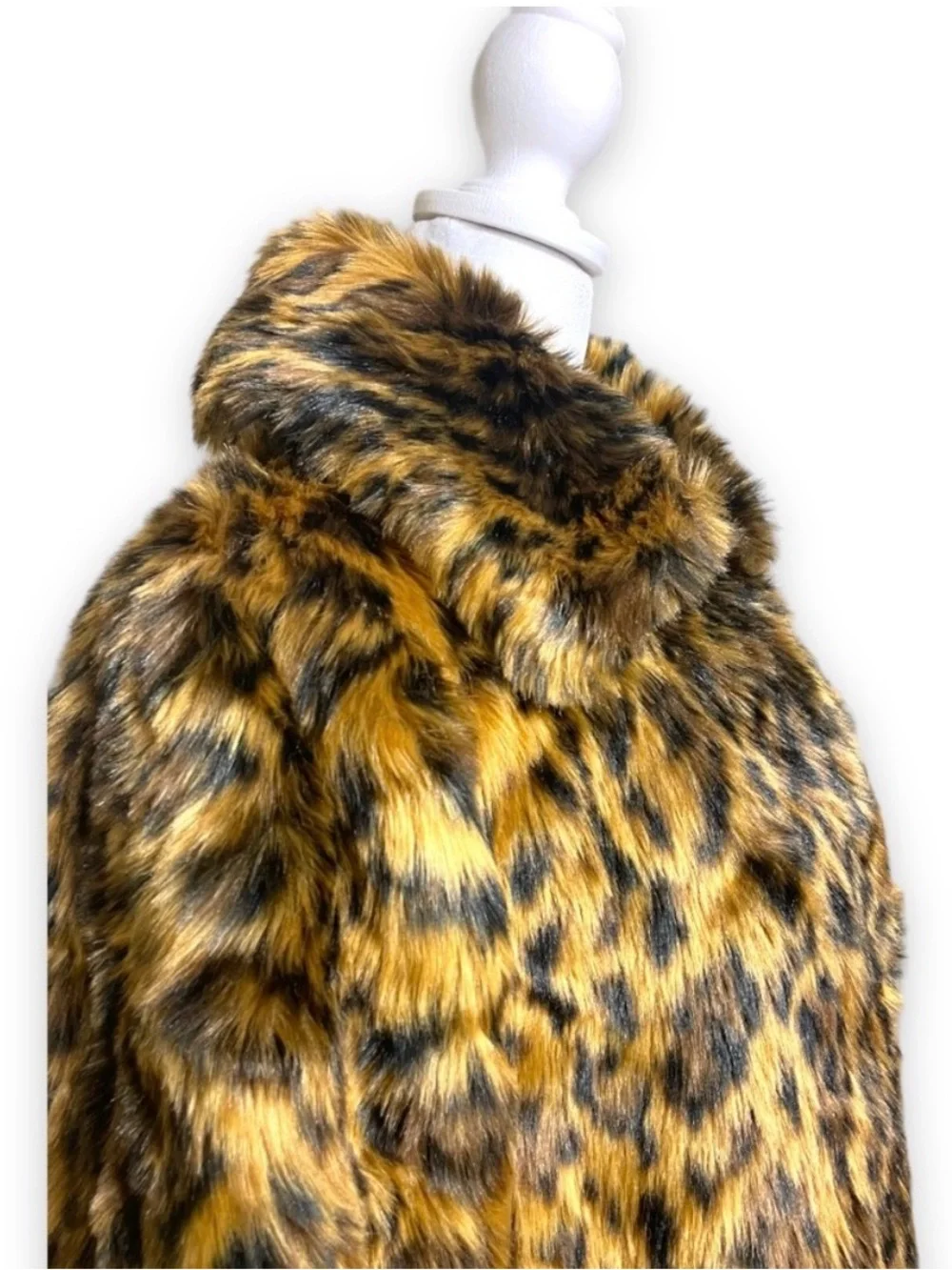 J. Crew Plush Faux-Fur Leopard Teddy Jacket in Rich Brown & Black
